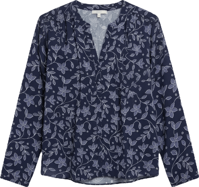 Women's Pintuck Long Sleeve Top