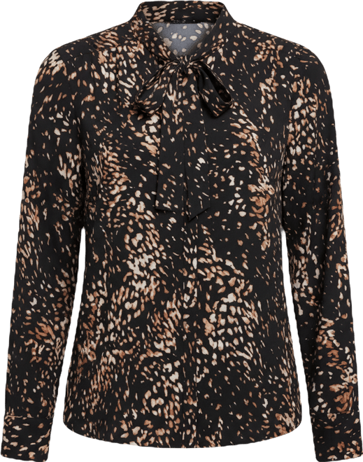 Women's Tie Neck Long Sleeve Top