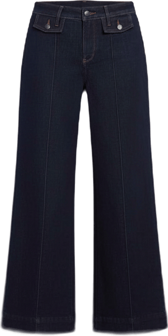 Women's Teresa Wide Leg Button Flap Jeans