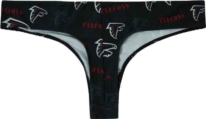 Women's Black Atlanta Falcons Mosaic All Over Print Thong