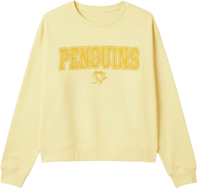 Women's Yellow Pittsburgh Penguins Tonal Pullover Tri-Blend Sweatshirt