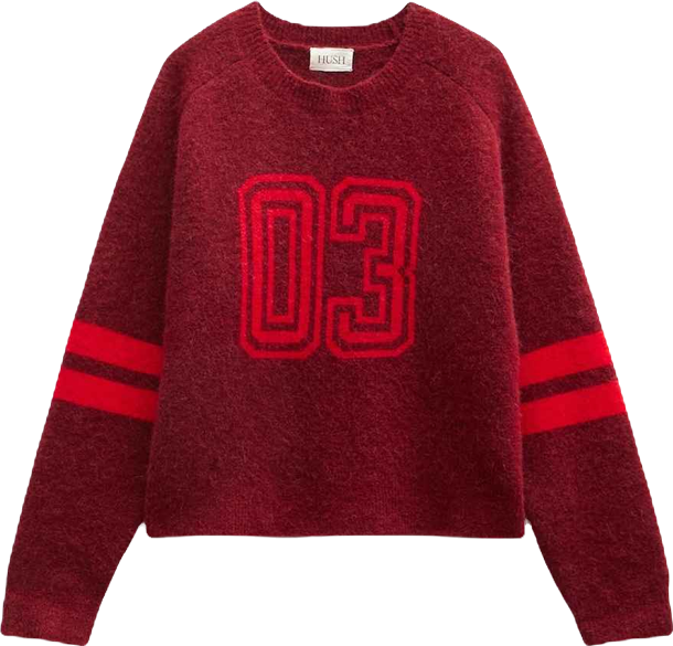 Women's Varsity Jacquard Wool Blend Sweater