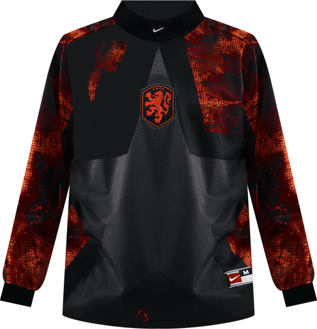 네덜란드 어센틱 골키퍼 남성 나이키 축구 셔츠