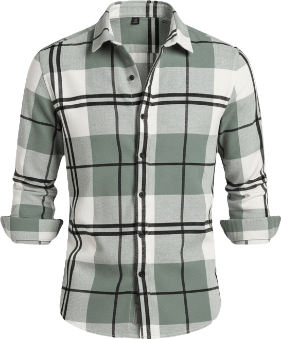 Men's Sage Green Overlap Buffalo Shirt