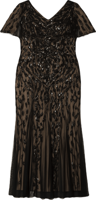 Plus Size Sequin Detail Maxi Dress