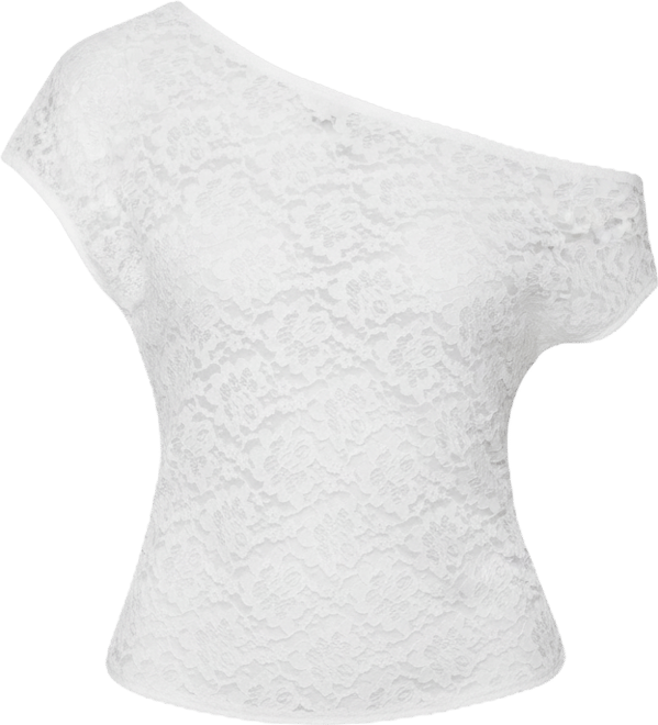 Women's Kessa Sheer Lace Off Shoulder Top