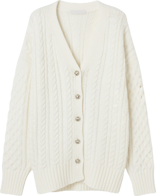 Women's Oversized Cable Knit Cardigan