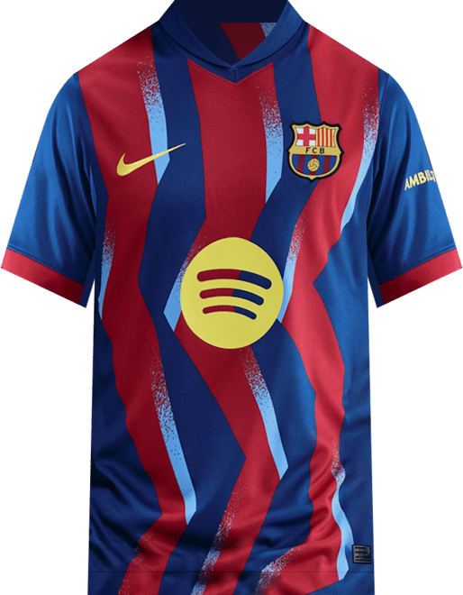 FC 바르셀로나 2025/26 스타디움 포스 남성 나이키 드라이 핏 축구 레플리카 저지