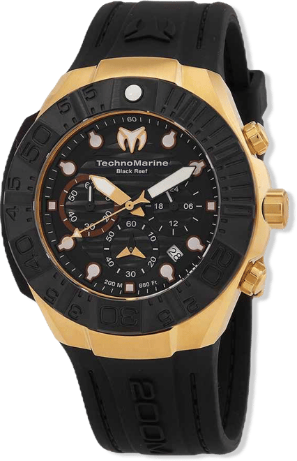 Men's Tm-523012 Reef Quartz Chronograph Black Dial Watch