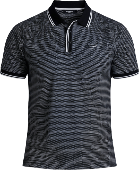 Men's Textured Performance Polo Shirt