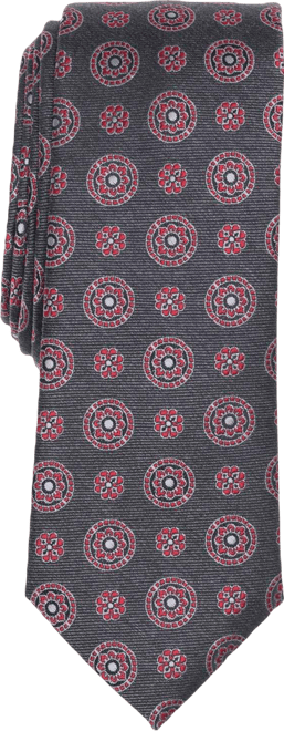 Men's Crimson Neat Printed Tie, Macy's Exclusive