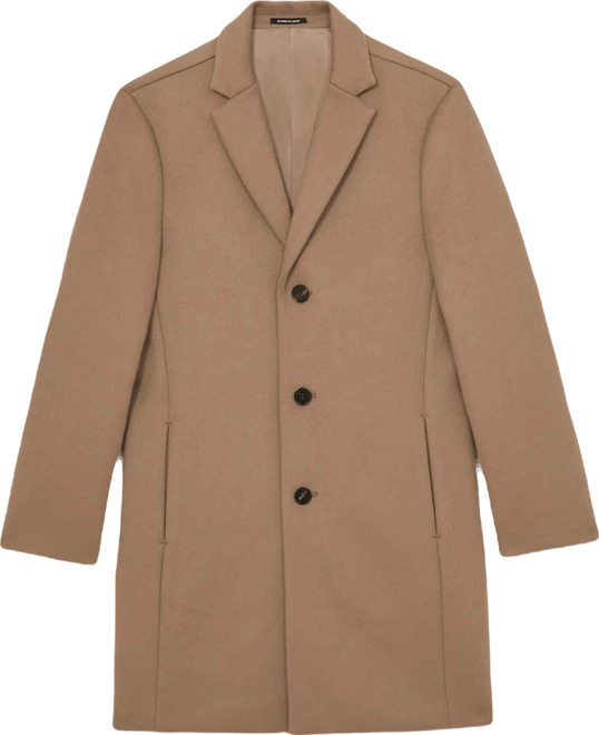 Men's Wool-Blend Single-Breasted Overcoat
