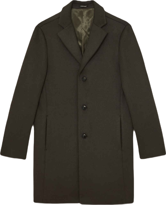Men's Wool-Blend Single-Breasted Overcoat
