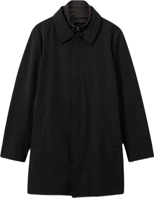 Men's Hybrid Removable Funnel Neck Overcoat