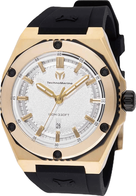 Men's Tm-416068 Coral Quartz 3 Hand Silver Dial Watch