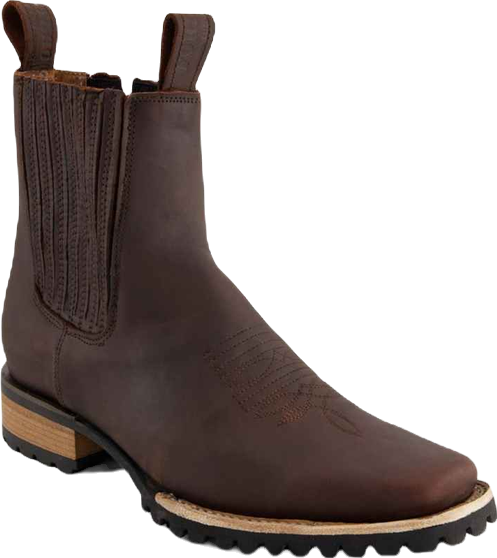 Men's Leather Chelsea Boots with side Zipper