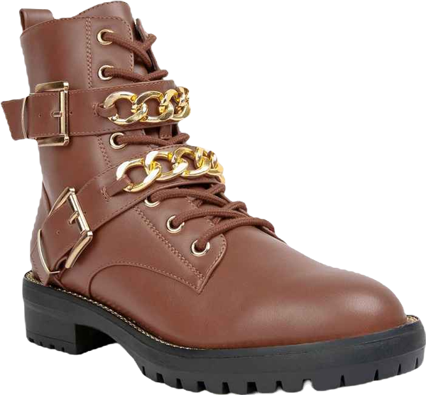 billy metal chain embellished biker boots