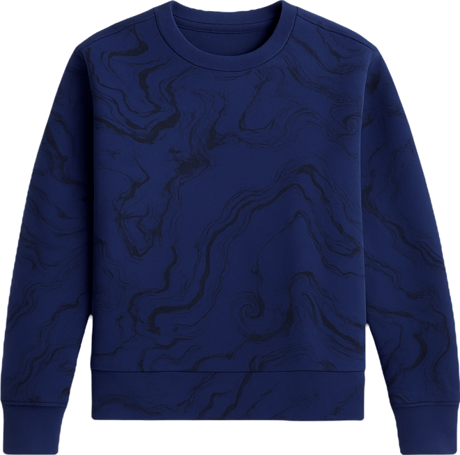 Women's Relaxed Earthly Marble Fleece Crewneck Sweatshirt, Macy's Exclusive