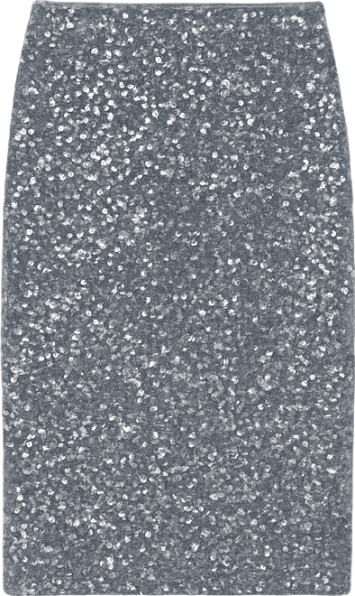 Women's Sequin Pencil Midi Skirt