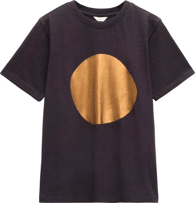 Women's Metallic Graphic Cotton T-Shirt