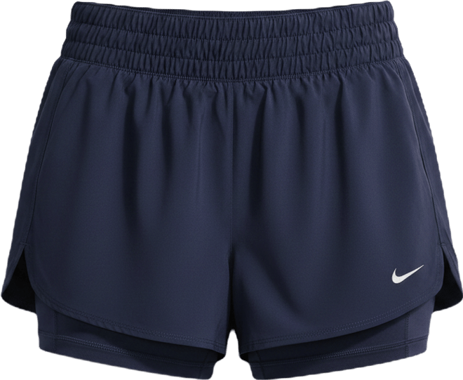 Nike One Pantalón corto de 8 cm con talle medio y diseño 2 en 1 Dri-FIT - Mujer