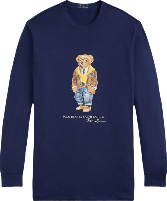 Men's Big & Tall Bear Print Long Sleeves T-Shirt