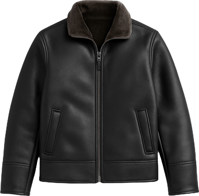 Men's Faux Pebble Shearling Jacket