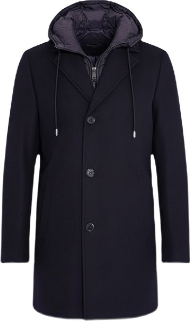 Men's Single Breasted Wool Coat