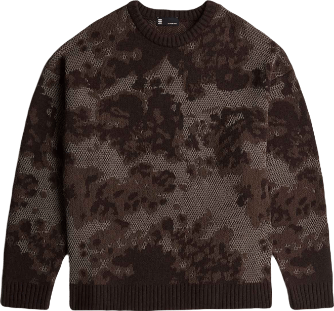Men's Camo Jacquard Knit Sweater