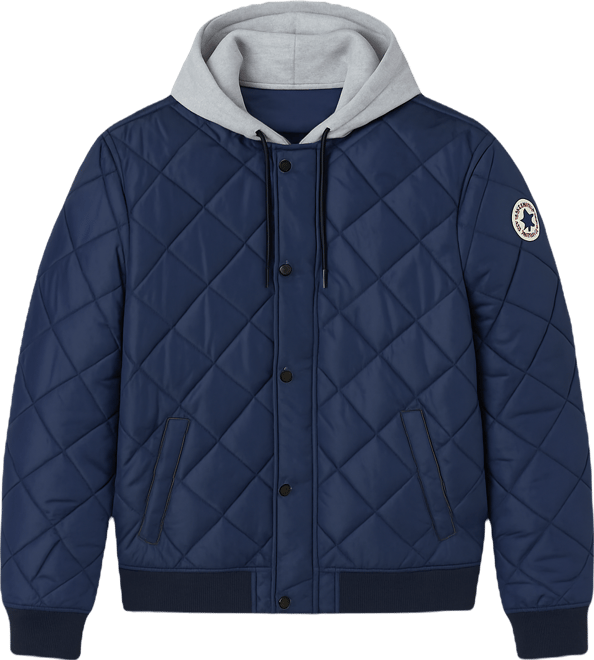 Men's Diamond Quilted Baseball Bomber Jacket