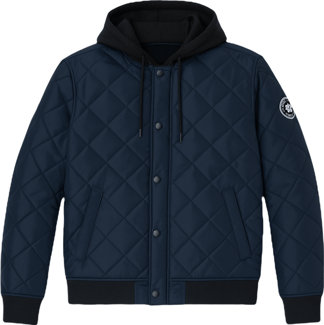Men's Diamond Quilted Baseball Bomber Jacket
