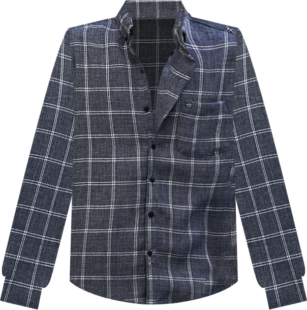 Men's Charcoal Grey BiGraph-Check Shirt