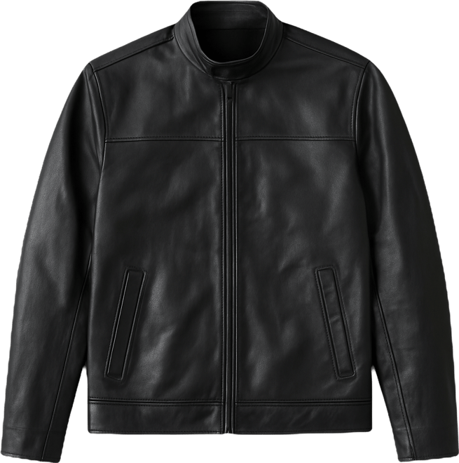 Men's Bosa leather jacket semi-loose fit