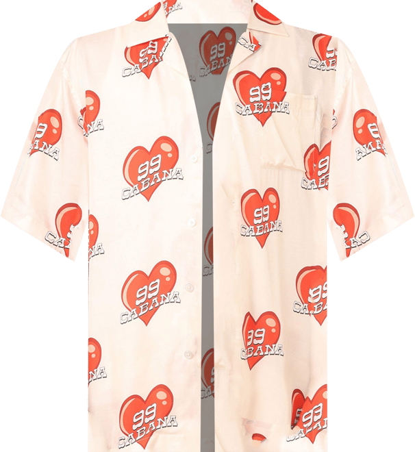 Men's 99 Cabana Roaming Hearts Ss Button Up