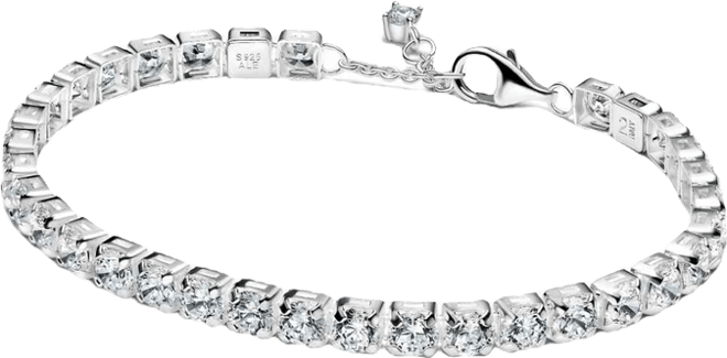 Sterling Silver Sparkling Bold Tennis Bracelet