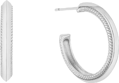 Rope Edge Hoop Earrings