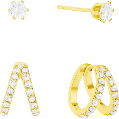 Stud and Hoop Earring Set