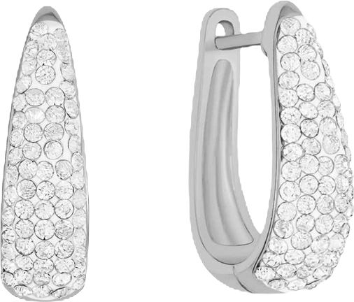 Crystal Hinge Hoop Earrings