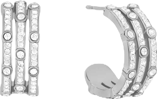 Crystal Stones Hoop Earrings