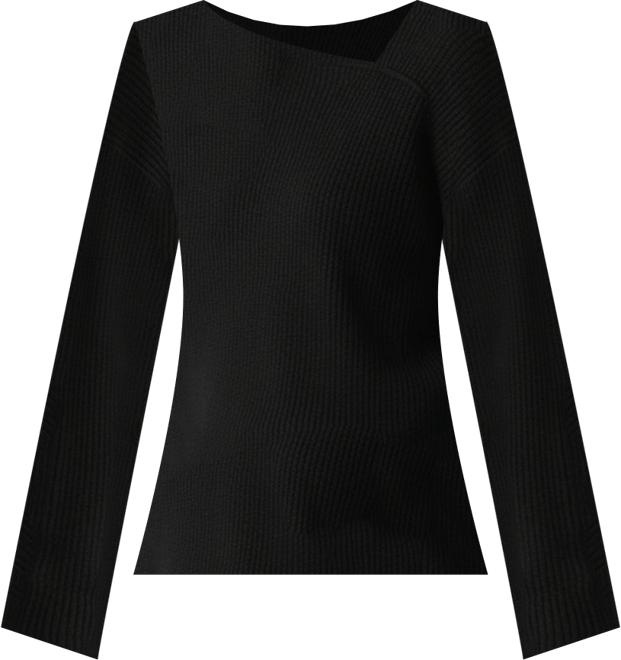 Women's Fitted Asymmetrical Sweater