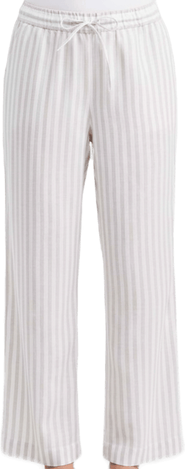 Petite Multi-Stripe Full Length Linen Pants, Macy's Exclusive