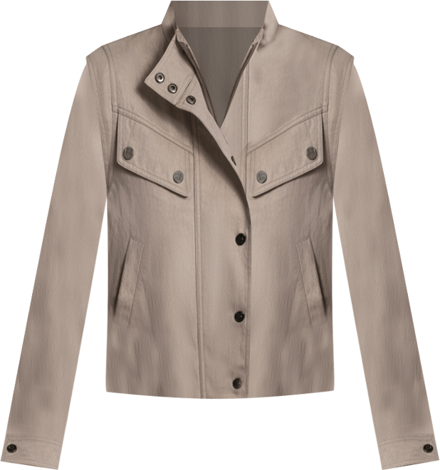 Women's Long Sleeve Cropped Moto Trench Coat