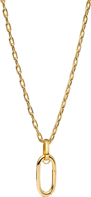 Gold Tone Openable Large Link Chain Necklace