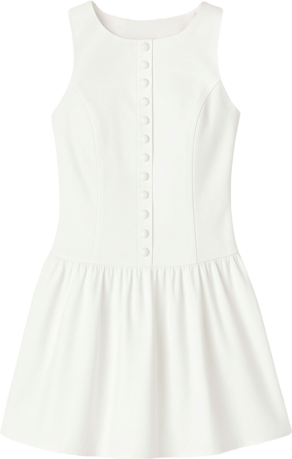 Juniors' Sleeveless Drop Waist Ruffle Short Dress