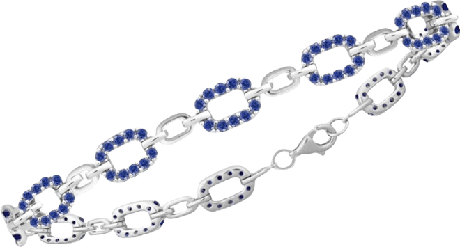 Lab-Grown Ruby (2 ct. t.w.) Bracelet in Sterling Silver (also in Sapphire)