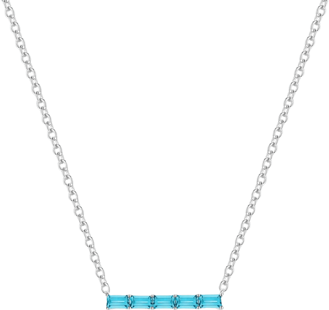 Lab-Grown Sapphire (5/8 ct. t.w.) Necklace in Sterling Silver (also in Multi-Stone)