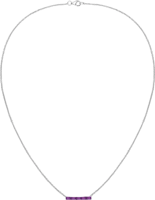 Lab-Grown Sapphire (5/8 ct. t.w.) Necklace in Sterling Silver (also in Multi-Stone)