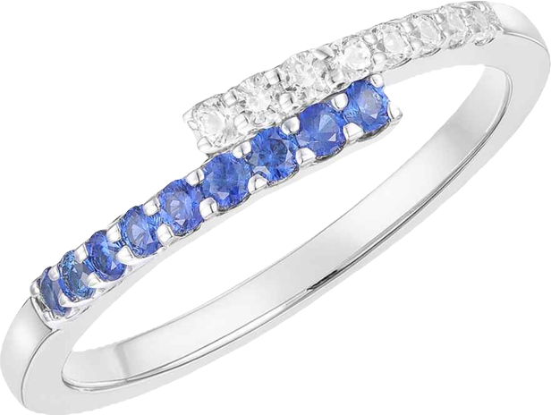 Lab-Grown Ruby (1/4 ct. t.w.) & White Sapphire (1/5 ct. t.w.) Ring in 14k Gold Over Sterling Silver (also in Sapphire & Emerald)