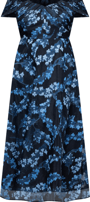 Plus Size Off-The-Shoulder Long Dress