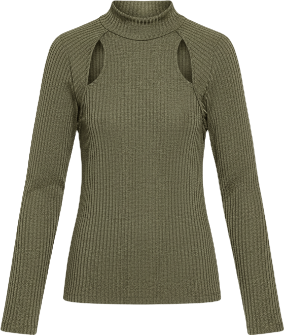 Petite Long-Sleeve Tie Neck Blouse